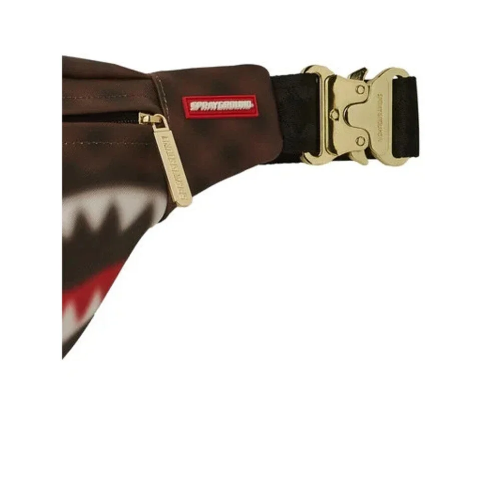 Sprayground Sharks Man in Paris Blur Savvy Unisex OS Brown Crossbody Bag SPR143